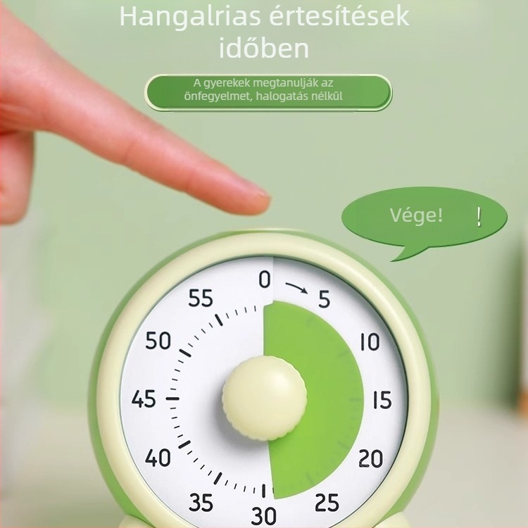 Elektronikus konyhai időmérő digitális kijelzővel, ABS ház, elemről működik, kör alakú forma