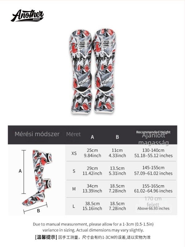 Anotherboxer Sípcsontvédő Sanda, Taekwondo, MMA, Muay Thai edzéshez — Sípcsontvédő tinédzserek és felnőttek számára (Kiadás 2025)