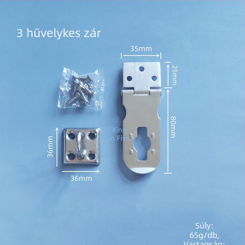 Masszív rozsdamentes acél ajtózár csat, modellek 3#, 4#, 5#, felület: dróthúzott, modern és egyszerű stílus