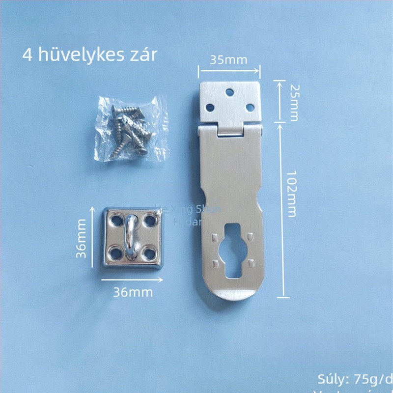 Masszív rozsdamentes acél ajtózár csat, modellek 3#, 4#, 5#, felület: dróthúzott, modern és egyszerű stílus