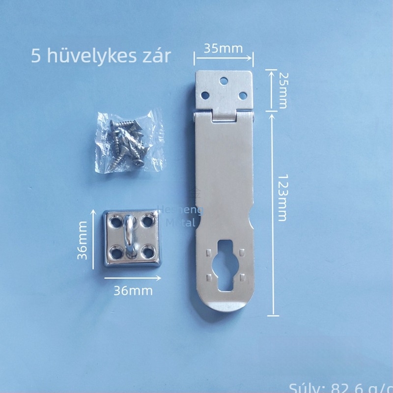Masszív rozsdamentes acél ajtózár csat, modellek 3#, 4#, 5#, felület: dróthúzott, modern és egyszerű stílus