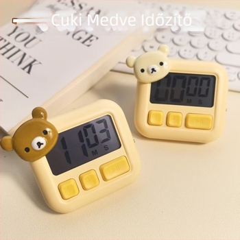Medve formájú konyhai időmérő, csendes figyelmeztetés, többfunkciós időgazdálkodás, elektronikus mozgás, LCD kijelző