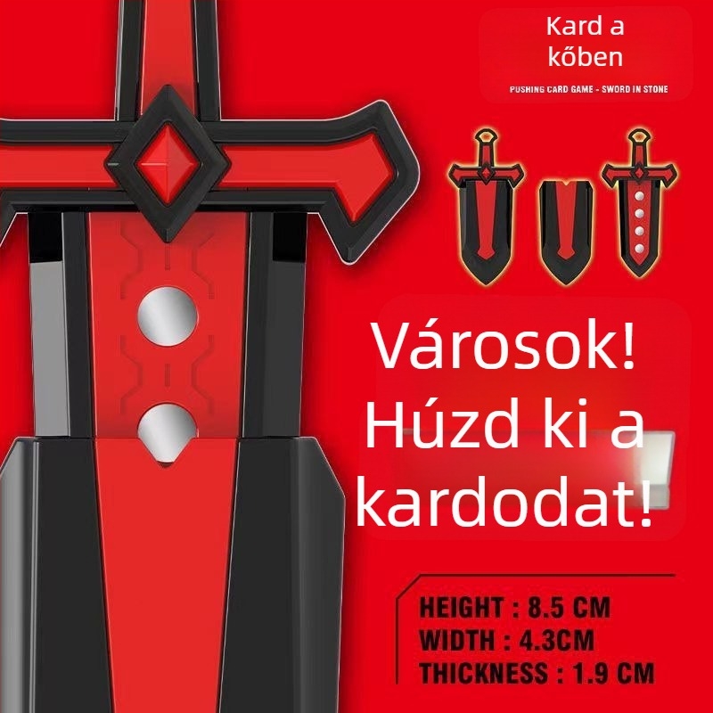 Műanyag kézben tartható kard játék fejtörővel 4–6 éves gyerekeknek — beltéri szórakozás