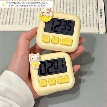 Új macskás cukorkocka időmérő, konyhai emlékeztető, elektronikus, csendes asztali mini ébresztőóra tanuláshoz és időgazdálkodáshoz