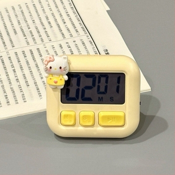 Új macskás cukorkocka időmérő, konyhai emlékeztető, elektronikus, csendes asztali mini ébresztőóra tanuláshoz és időgazdálkodáshoz