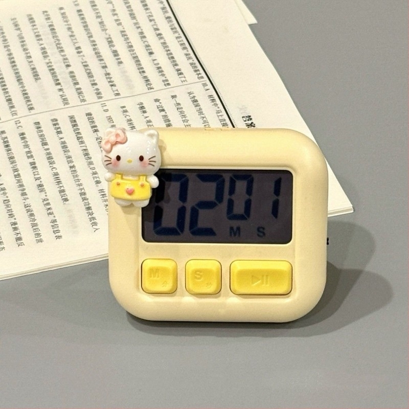 Új macskás cukorkocka időmérő, konyhai emlékeztető, elektronikus, csendes asztali mini ébresztőóra tanuláshoz és időgazdálkodáshoz