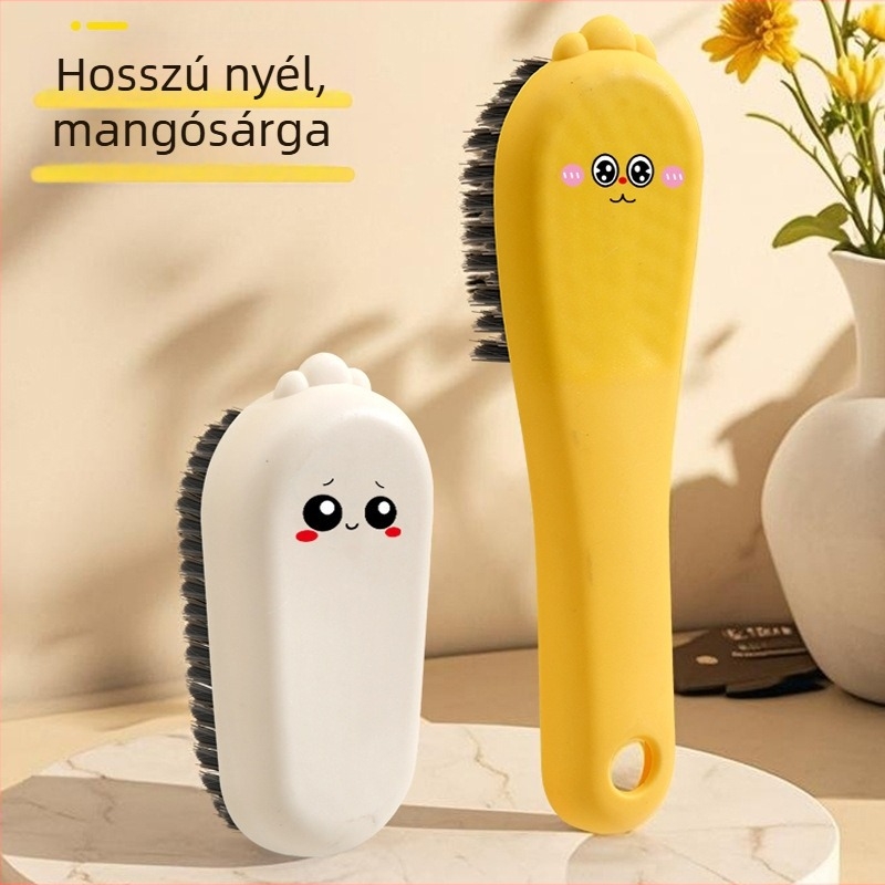 Háztartási cipőtisztító ecset, selymes sörtékkel, amelyek nem károsítják a cipőket, többfunkciós cipőtisztító eszköz