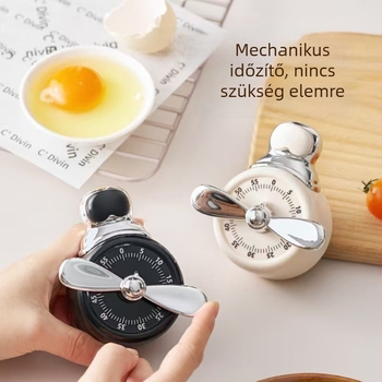 Pilot mágneses mechanikus konyhai időmérő, mutatóval és számkijelzővel, elemmel működik
