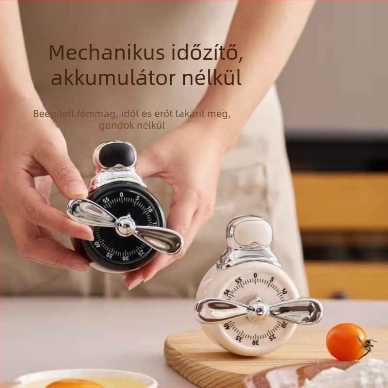 Pilot mágneses mechanikus konyhai időmérő, mutatóval és számkijelzővel, elemmel működik