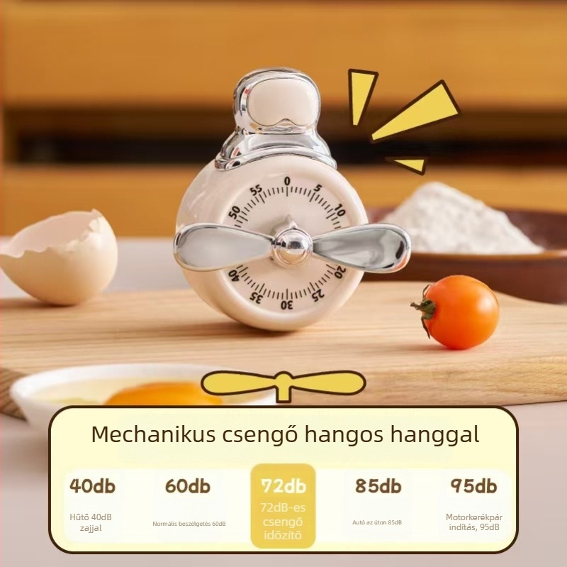 Pilot mágneses mechanikus konyhai időmérő, mutatóval és számkijelzővel, elemmel működik