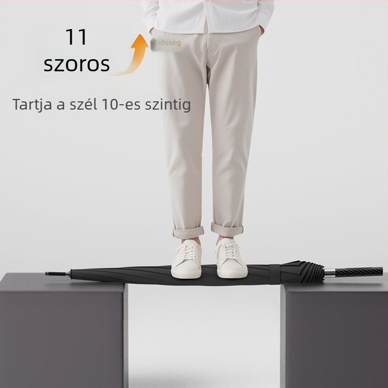 Automata szénszálas esernyő, ultra könnyű, hosszú nyeletű, szélálló, poliészter borítású