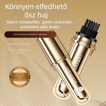 Hajápolási fésű polipeptid tollal, egyszer használatos műanyag eszköz beépített fogakkal, általános használatra