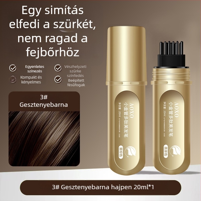 Hajápolási fésű polipeptid tollal, egyszer használatos műanyag eszköz beépített fogakkal, általános használatra