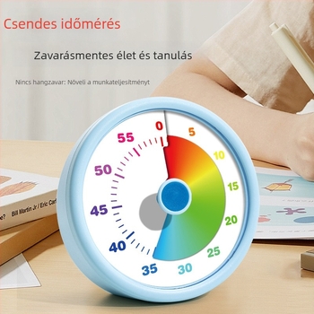 Kör alakú időzítő vizuális időkezeléssel, elektronikus mozgású, akkumulátoros működés, műanyag ház, mutató + numerikus kijelző; ideális nappaliban, hálószobában és dolgozószobában otthoni konyhai időmérőként.