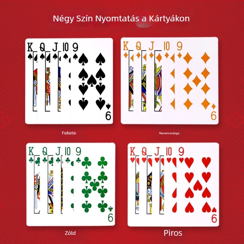 Egg-Breaking Póker Kártyák, Karcsú Változat — műanyag, vízálló, matt felület, hajlításálló, 14+ korosztály