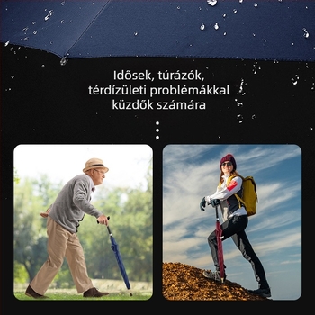 Állítható magasságú járóbot esernyő idős embereknek, többfunkciós rehabilitációs esernyő csúszásmentes fogantyúval, szétválasztható kültéri használatra