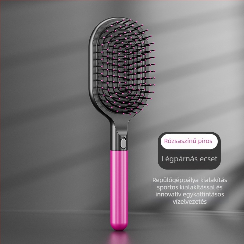 Női prémium hajkefe légpárnás párnázással, antisztatikus, fejbőr masszázs, otthoni használatra