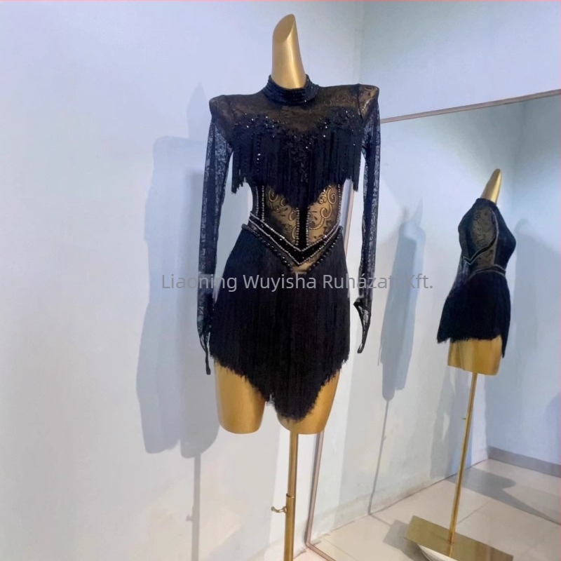 Latin tánc versenyruha spandex anyagból, nők 18–24 éveseknek, 30–50% spandex tartalom, 2024 ősz megjelenés