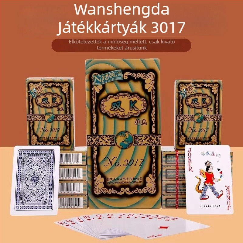 Pókerkártyák — Wansshengda márka, anyag: papír, korosztály 15–60 év