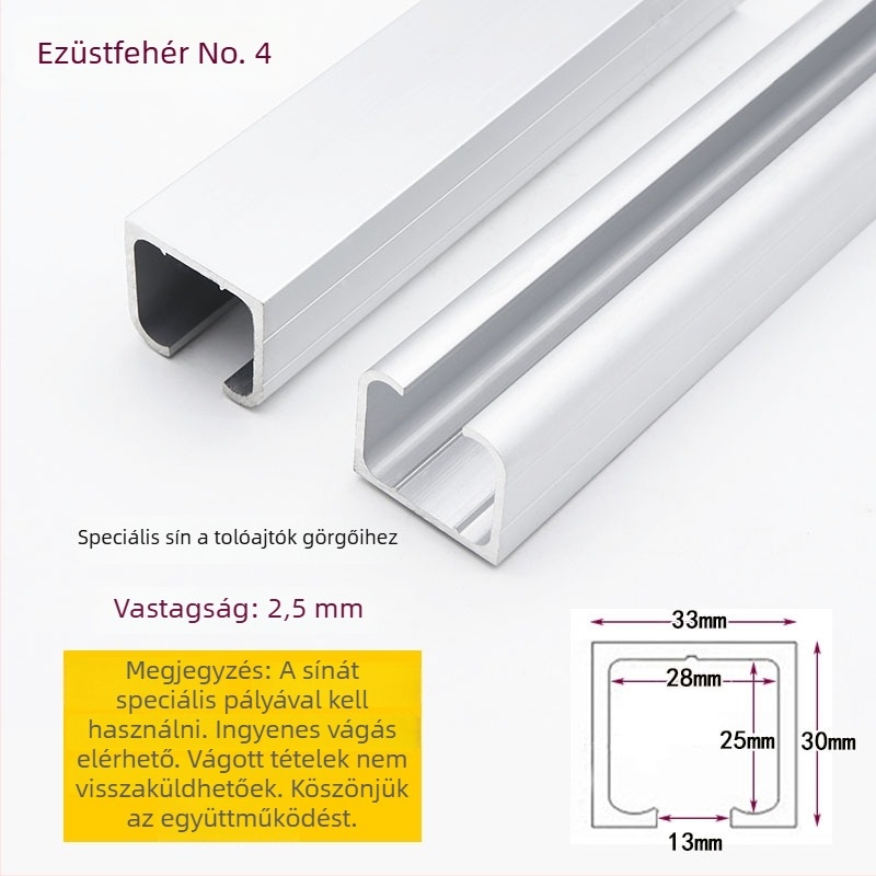 Alumínium ötvözet csúszósín, modell Slide-01, márka Ecrew/Yigu, vastagított felület, modern minimalista stílus