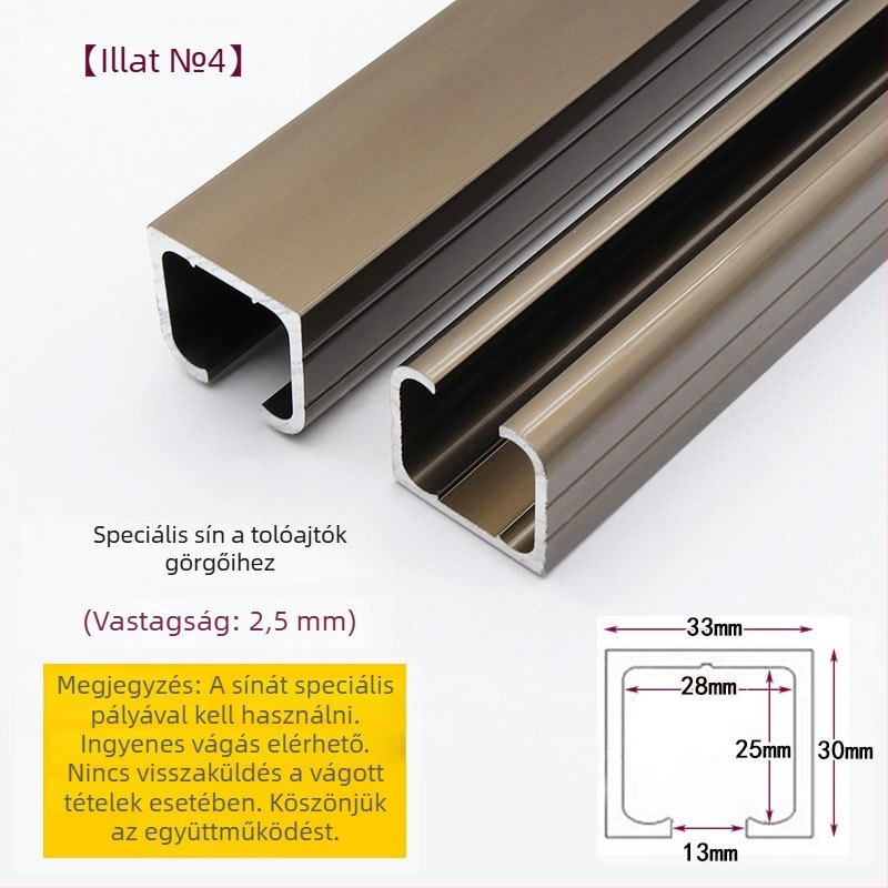 Alumínium ötvözet csúszósín, modell Slide-01, márka Ecrew/Yigu, vastagított felület, modern minimalista stílus