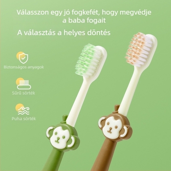 Gyermekeknek szóló egyszer használatos fogkefés és fogkrémes készlet, rajzfilm-stílus, műanyag, logónyomás elérhető, 1000 darabos doboz