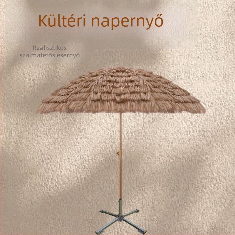 Kültéri szalma napernyő UV-védelemmel – szállodák, vendégházak, strandok, udvarok és kertek számára