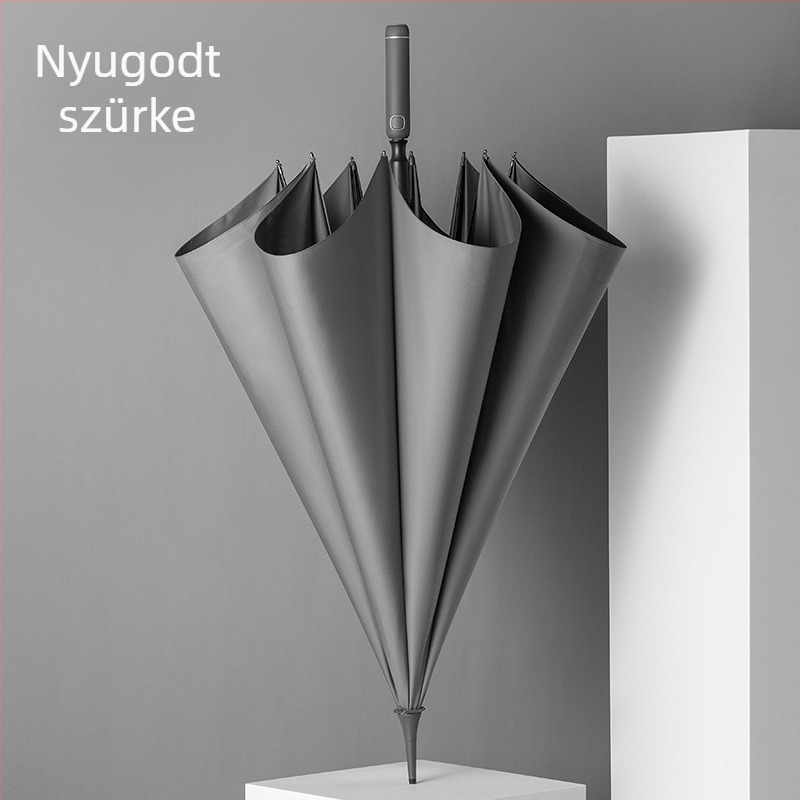 Hosszú nyélű esernyő - teljesen automata, szél- és esőálló, alumínium váz és középső rúd, pongee 170T anyag