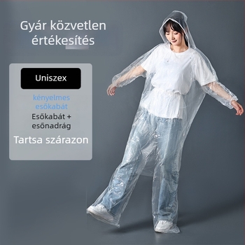 Egyszer használatos egyrészes esőkabát kültéri raftinghoz – uniszex, normál vastagság