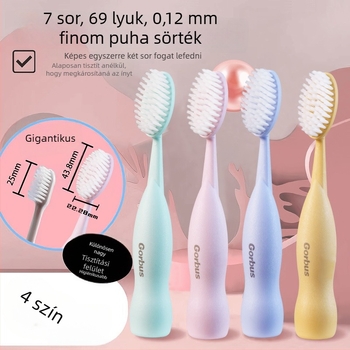 MY Fogkefe Nagy fejjel, Ultra-puhák sörték, Anyag: PP + kukoricakeményítő, Szájhigiénére, Lejárati idő 36 hónap