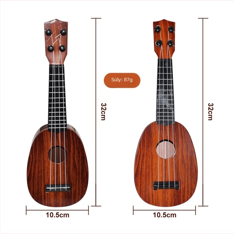 Gyerekeknek szóló ukulele – mini négyhúros műanyag játék, UNE LUCIOLE márka, 7–14 évesek számára