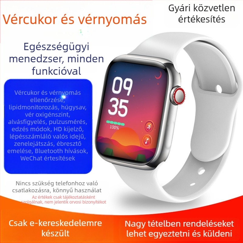 Okosóra nem invazív vércukor-, vérnyomás- és húgysav méréssel, szívritmus- és alvás nyomon követése