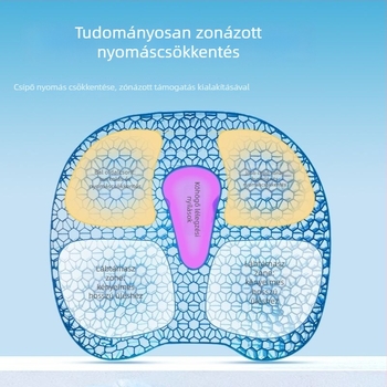 Nyári méhsejt-gél ülőpárna – iroda és autóhoz, PVC anyag, vízzel töltött, hűtés, 1 db