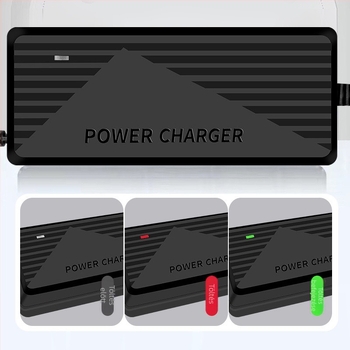 SSD Li-ion akkumulátorokhoz készült töltő, többfeszültségű kimenettel 16.8V/21V/25.2V; bemenet 110-240V AC