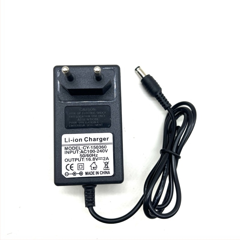 SSD Li-ion akkumulátorokhoz készült töltő, többfeszültségű kimenettel 16.8V/21V/25.2V; bemenet 110-240V AC