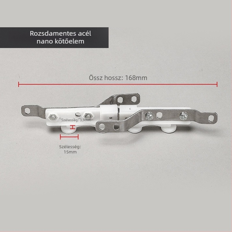 Mágneses görgő függöny sínhez, rozsdamentes acélból, egyenes és görbe sínekhez, modern minimalist dizájn