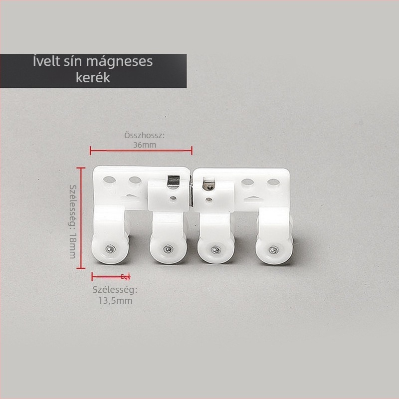 Mágneses görgő függöny sínhez, rozsdamentes acélból, egyenes és görbe sínekhez, modern minimalist dizájn