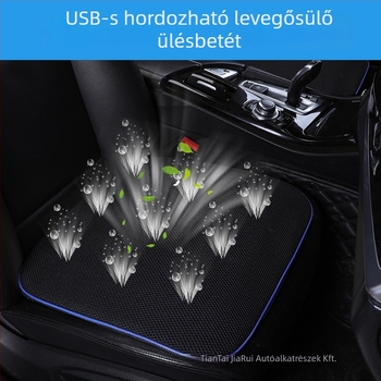 USB-szellőztetett ülés párna hűtésre, egy darabból, töltet poliészter/PET, testreszabás elérhető