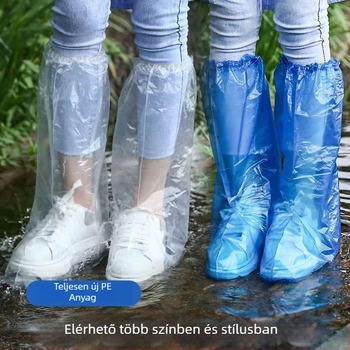 Egyszer használatos PE cipővédők, egyszerű stílus, logó nélkül, testreszabás nélkül