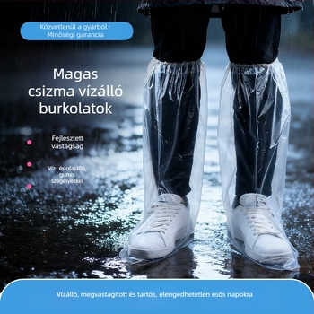 Egyszer használatos PE cipővédők, egyszerű stílus, logó nélkül, testreszabás nélkül