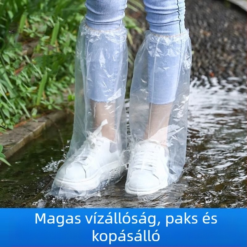Egyszer használatos PE cipővédők, egyszerű stílus, logó nélkül, testreszabás nélkül