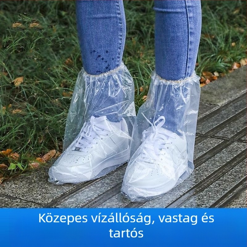 Egyszer használatos PE cipővédők, egyszerű stílus, logó nélkül, testreszabás nélkül