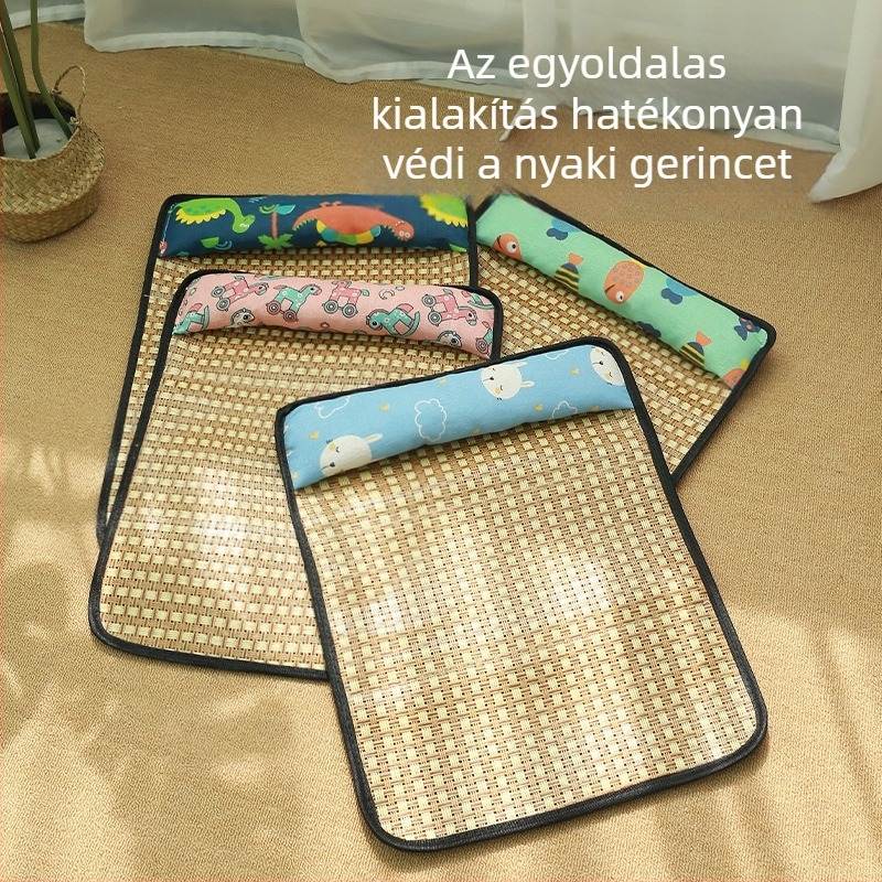 Macskák és kutyák számára nyári hűsítő matrac párnával, lélegző rattan dizájn