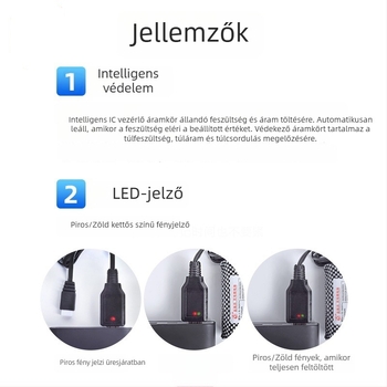 Li-ion akkumulátor kiegyensúlyozó töltő USB 5V 1A ROHS