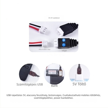 Li-ion akkumulátor kiegyensúlyozó töltő USB 5V 1A ROHS