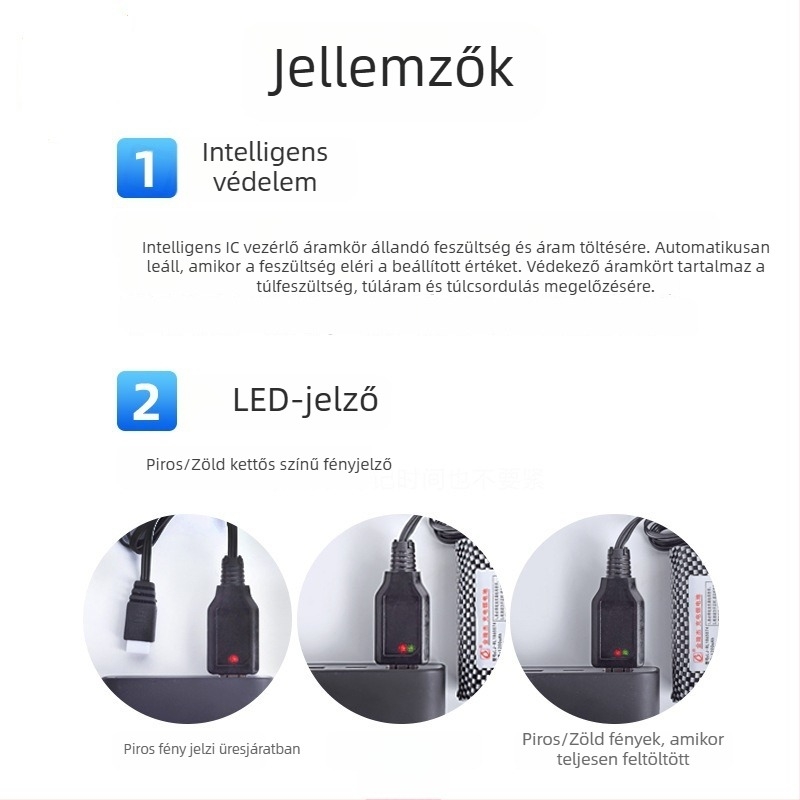 Li-ion akkumulátor kiegyensúlyozó töltő USB 5V 1A ROHS