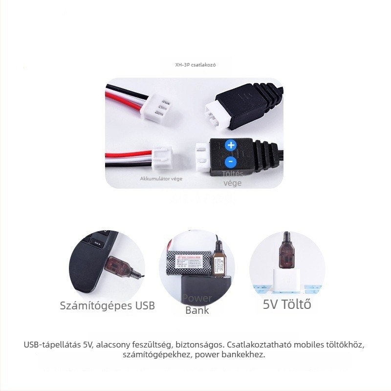 Li-ion akkumulátor kiegyensúlyozó töltő USB 5V 1A ROHS