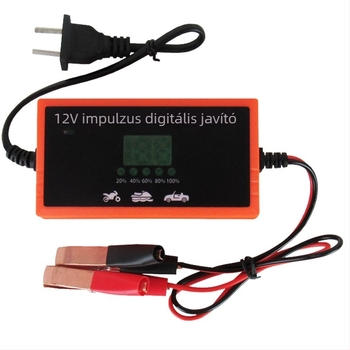 Autó- és motorkerékpár akkumulátor töltő 12V 6A | Bemenet 100-240V ~1.7A 50-60Hz | FCC tanúsítvány | Akkumulátorokhoz