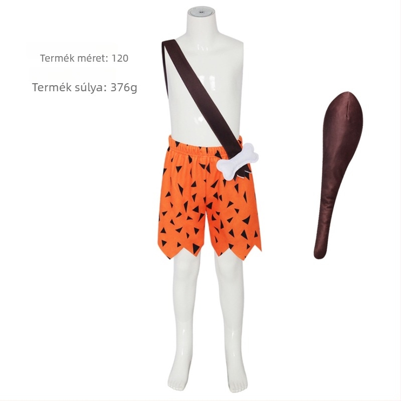 Gyermek cosplay ruha: Miman Fred Primitív karakter, uniszex, spandex anyag, játékhoz/animációs szerepjátékhoz, 2025 tavasz megjelenés