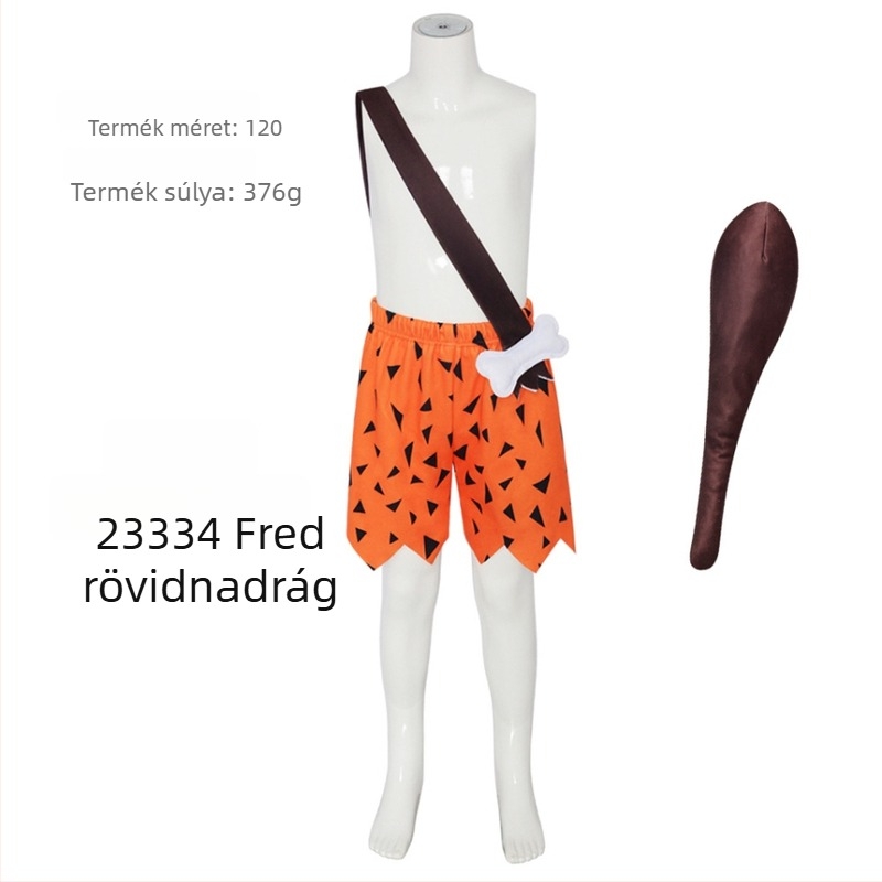 Gyermek cosplay ruha: Miman Fred Primitív karakter, uniszex, spandex anyag, játékhoz/animációs szerepjátékhoz, 2025 tavasz megjelenés